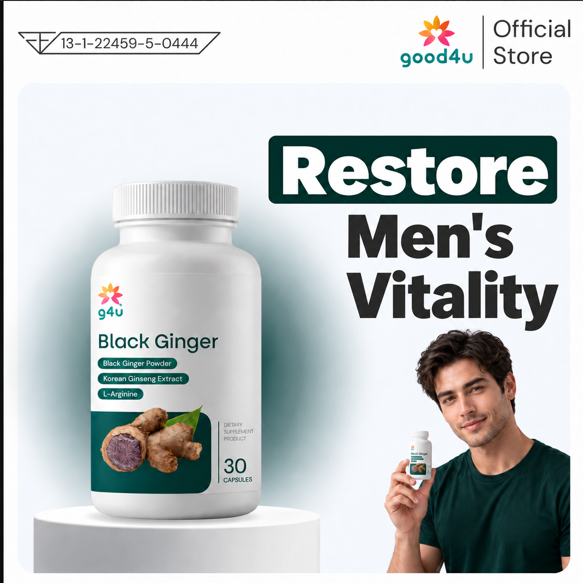 [EN] Restore Men's Vitality Black Ginger