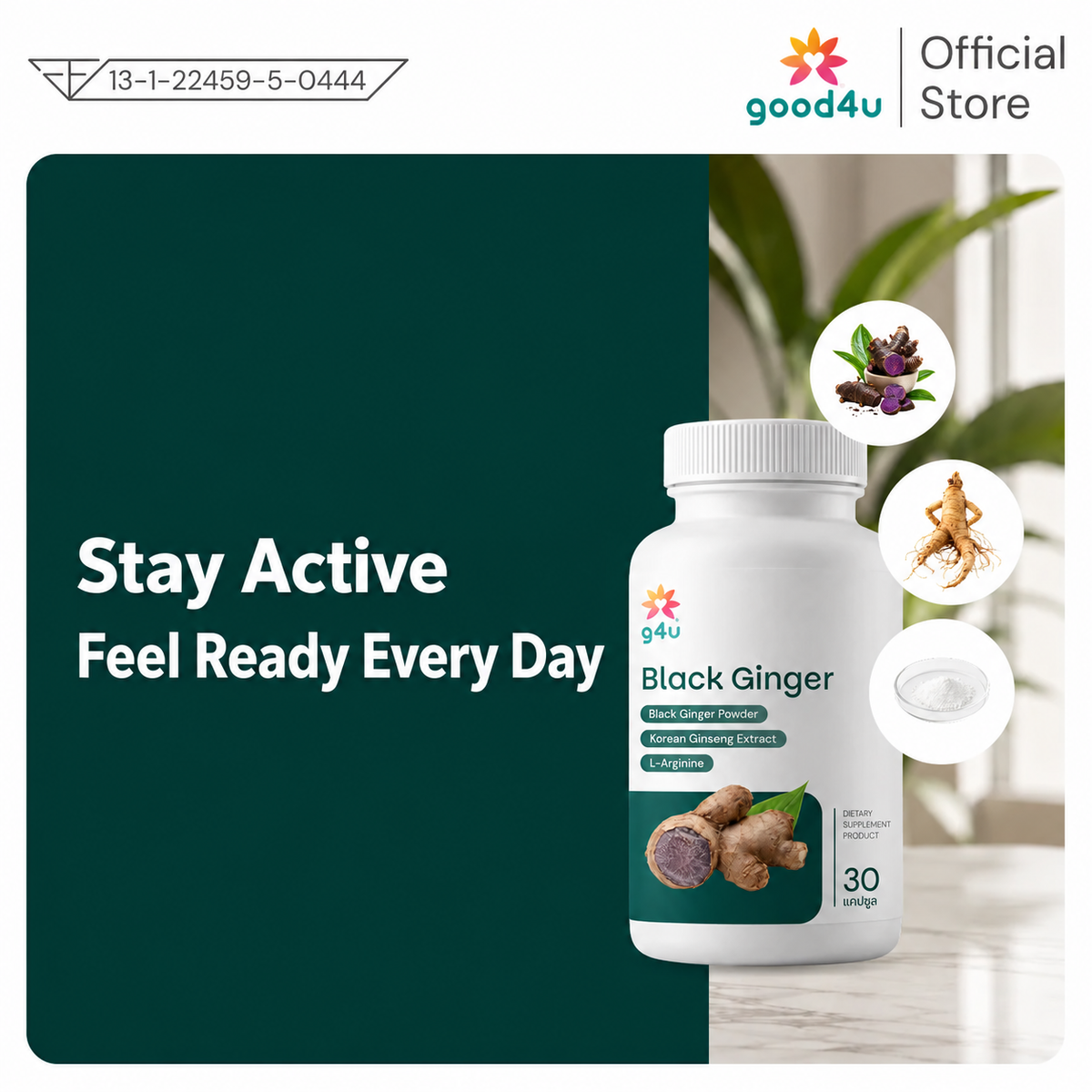 [EN] Stay Active Feel Ready Every Day Black Ginger