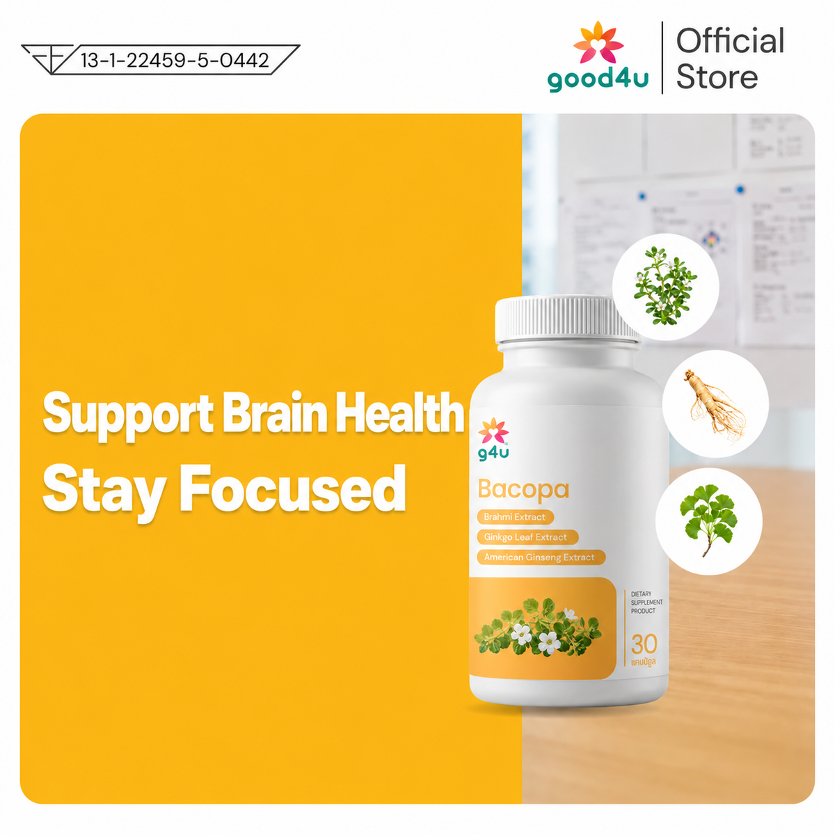 [EN] Support Brain Health Stay Focused Bacopa